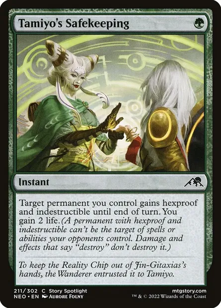 Tamiyo's Safekeeping, Magic card NEO 211 — Kamigawa: Neon Dynasty set