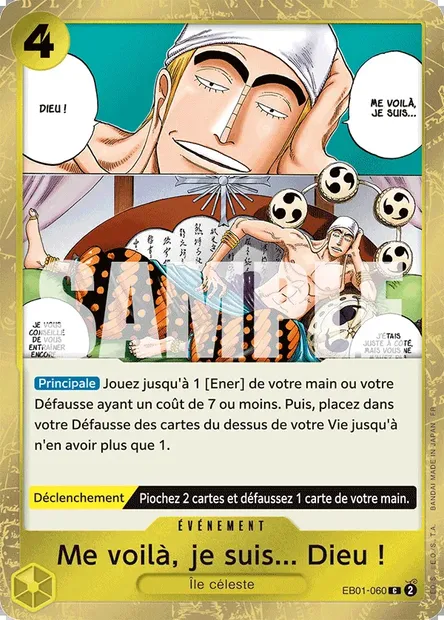 Me voilà, je suis... Dieu !, carte One Piece EB01-060 — extension MEMORIAL COLLECTION