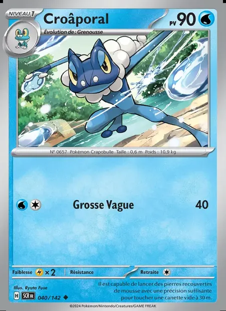 Croâporal, carte Pokémon SCR 040 — extension Couronne Stellaire