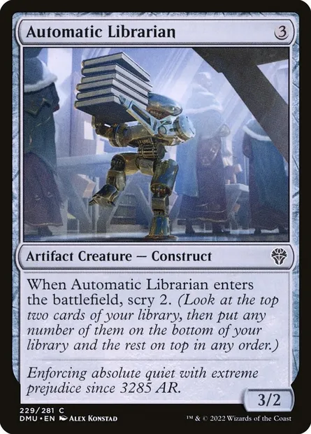 Automatic Librarian, Magic card DMU 229 — Dominaria United set