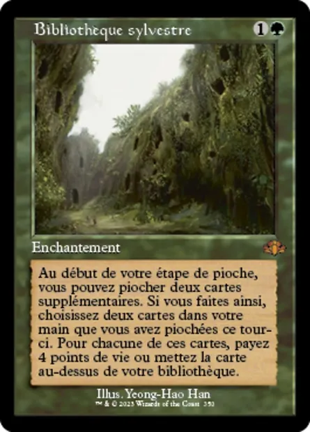 Bibliothèque sylvestre, carte Magic DMR 350 — extension Dominaria Remastered
