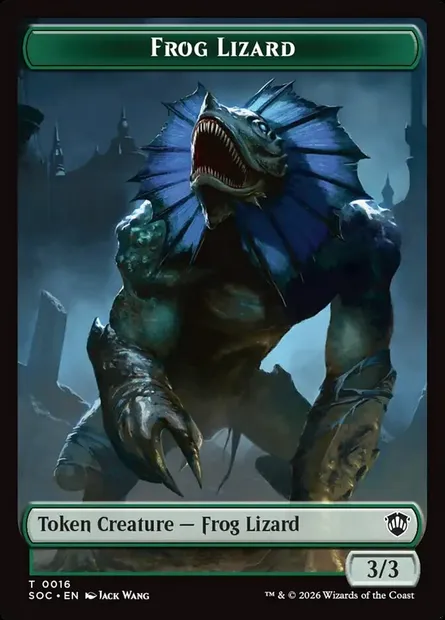 Frog Lizard, carte Magic TSOC 16 — extension Secrets of Strixhaven Commander Tokens