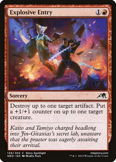 Explosive Entry, Magic card NEO 139 — Kamigawa: Neon Dynasty set