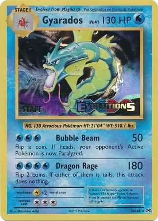 Léviator, carte Pokémon PRE 034-2 — extension Prerelease Promos