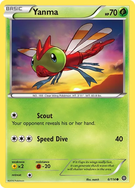 Yanma, Pokémon card STS 6 — Steam Siege set