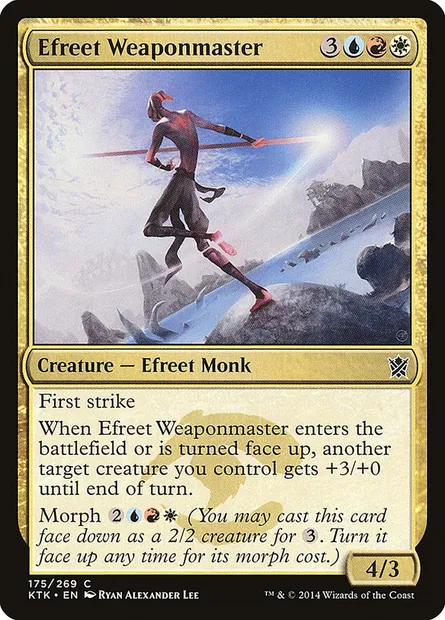 Efreet Weaponmaster, Magic card KTK 175 — Khans of Tarkir set