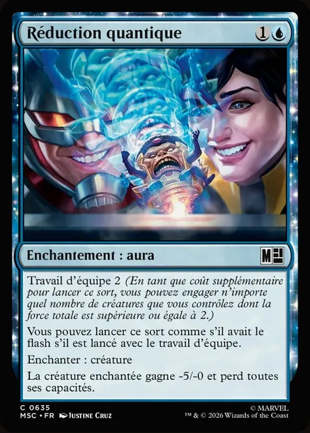 Réduction quantique, carte Magic MSC 635 — extension Marvel Super Heroes Commander
