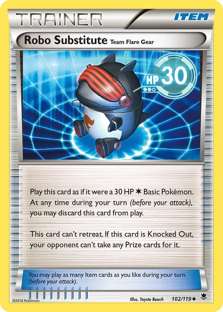 Robo Substitute Team Flare Gear, Pokémon card PHF 102 — Phantom Forces set