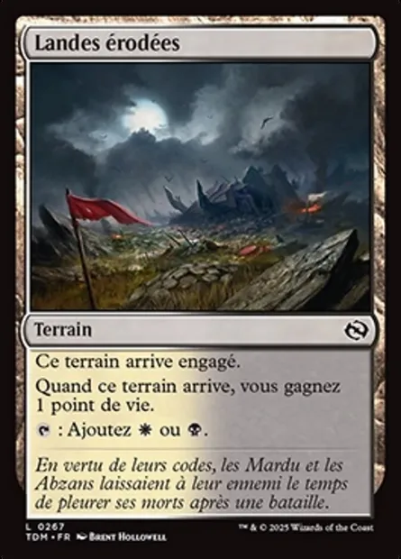Landes érodées, carte Magic TDM 267 — extension Tarkir: Dragonstorm