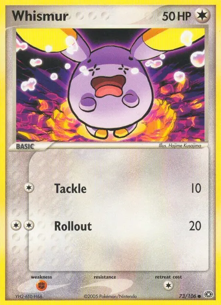 Whismur, Pokémon card EM 73 — Emerald set