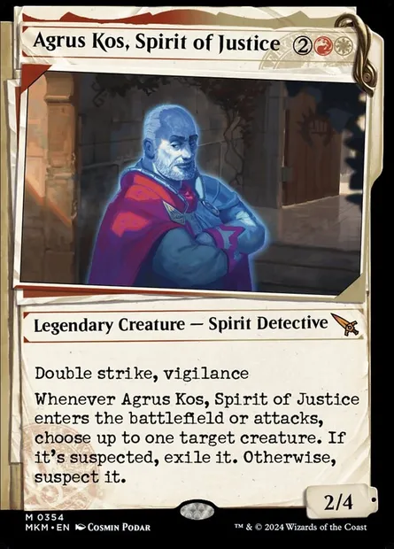 Agrus Kos, Spirit of Justice, Magic card MKM 354 — Murders at Karlov Manor set