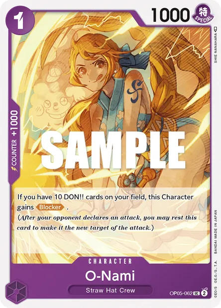 O-Nami, One Piece card OP05-062 — AWAKENING OF THE NEW ERA set