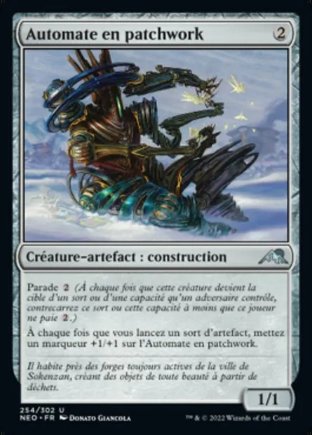 Automate en patchwork, carte Magic NEO 254 — extension Kamigawa: La Dynastie Néon