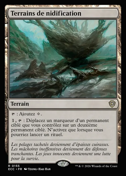 Terrains de nidification, carte Magic ECC 155 — extension Lorwyn Eclipsed Commander