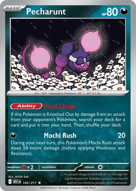 Pecharunt, Pokémon card ASC 143 — Ascended Heroes set