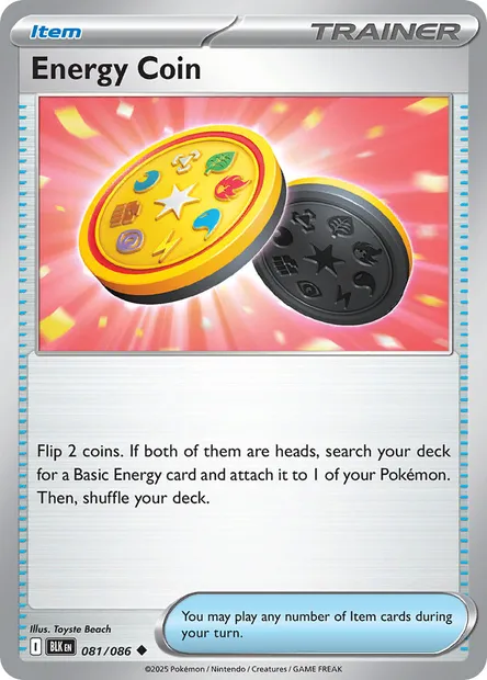Energy Coin, Pokémon card BLK 081 — Black Bolt set