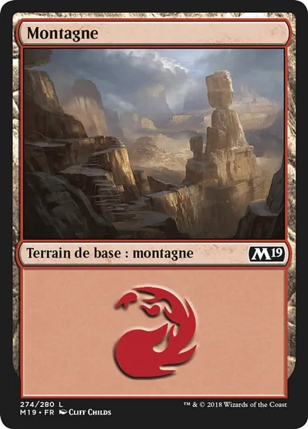 Montagne, carte Magic M19 274 — extension Core Set 2019