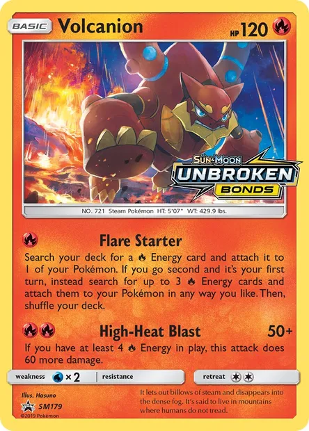 Volcanion, Pokémon card SM 179 — SM Black Star Promos set