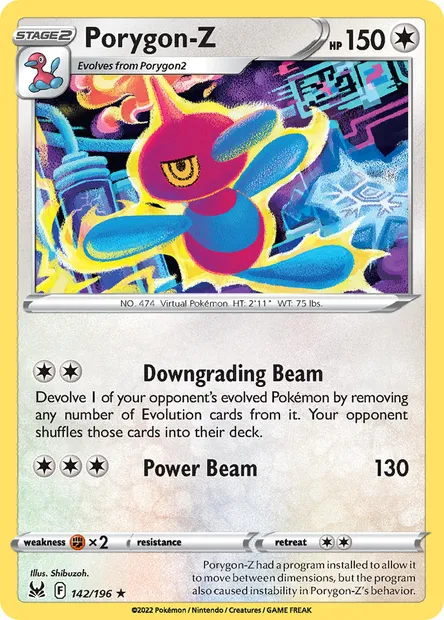 Porygon-Z, Pokémon card LOR 142 — Lost Origin set