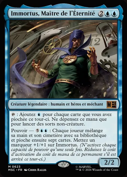 Immortus, Maître de l'Éternité, carte Magic MSC 623 — extension Marvel Super Heroes Commander