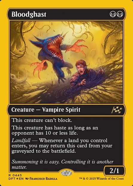 Bloodghast, Magic card DFT 445 — Aetherdrift set