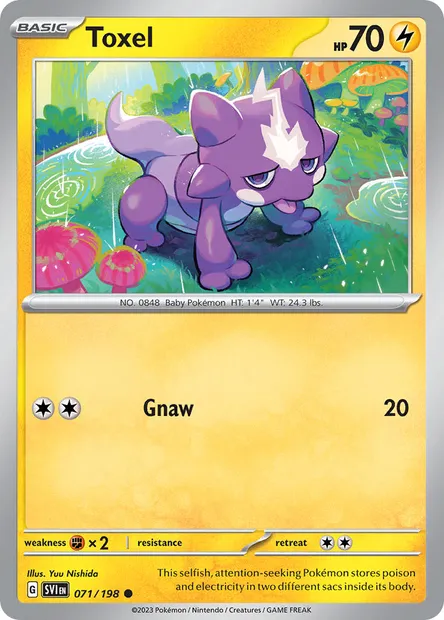 Toxel, Pokémon card SVI 071 — Scarlet & Violet set