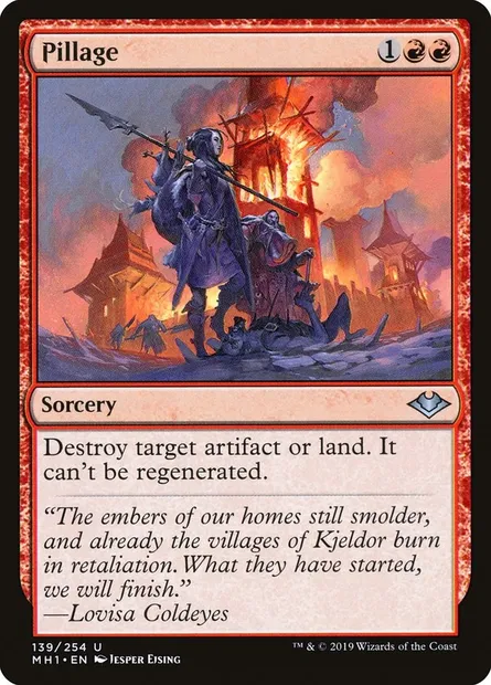 Pillage, Magic card MH1 139 — Modern Horizons set