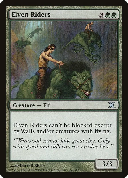 Elven Riders, Magic card 10E 259 — Tenth Edition set