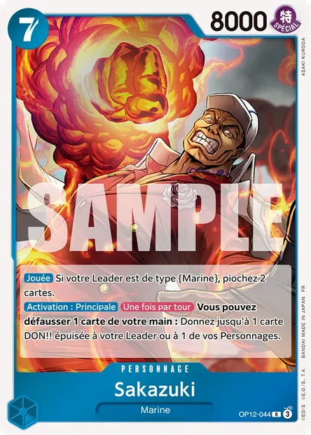 Sakazuki, carte One Piece OP12-044 — extension L'HÉRITAGE DU MAÎTRE