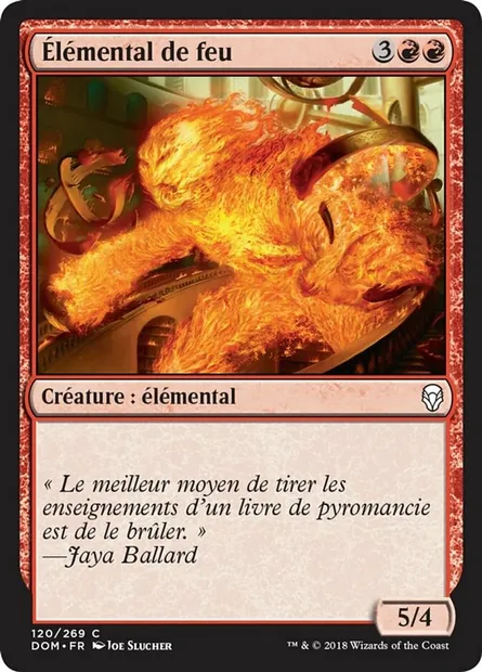 Élémental de feu, carte Magic DOM 120 — extension Dominaria