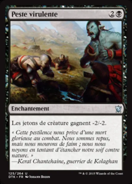 Peste virulente, carte Magic DTK 125 — extension Les Dragons de Tarkir