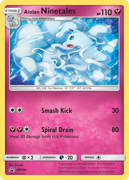 Alolan Ninetales, Pokémon card SM 128 — SM Black Star Promos set