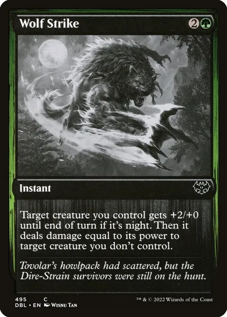 Wolf Strike, Magic card DBL 495 — Innistrad: Double Feature set
