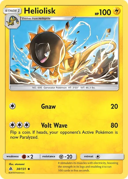 Heliolisk, Pokémon card FLI 38 — Forbidden Light set