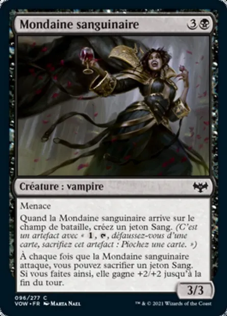 Mondaine sanguinaire, carte Magic VOW 96 — extension Innistrad : noce écarlate