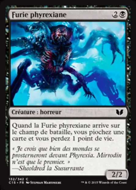 Furie phyrexiane, carte Magic C15 132 — extension Commander 2015