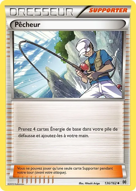 Pêcheur, carte Pokémon BKT 136 — extension Impulsion Turbo