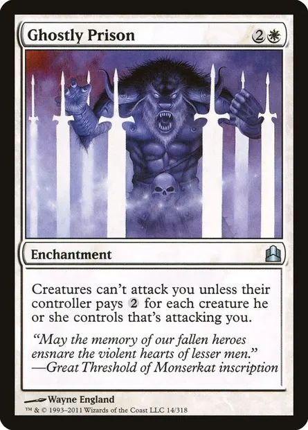 Ghostly Prison, Magic card CMD 14 — Commander 2011 set