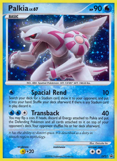 Palkia, Pokémon card DP 27 — DP Black Star Promos set