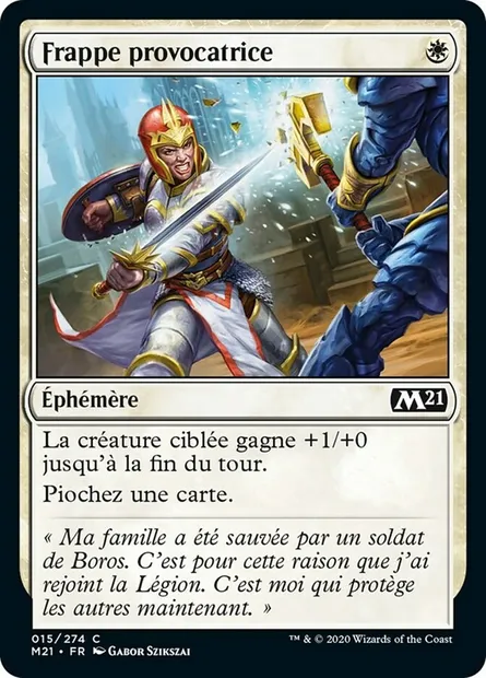 Frappe provocatrice, carte Magic M21 15 — extension Core Set 2021