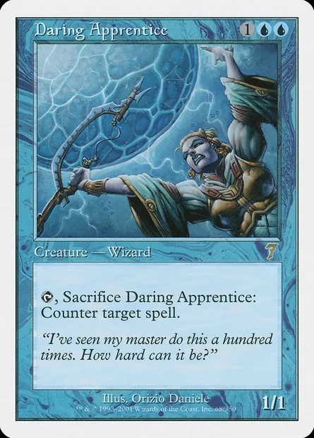 Daring Apprentice, Magic card 7ED 68 — Seventh Edition set