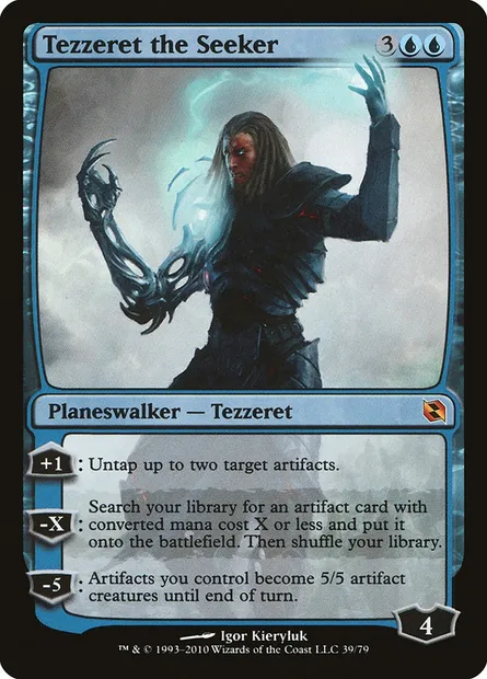 Tezzeret le Chercheur, carte Magic DDF 39 — extension Duel Decks: Elspeth vs. Tezzeret