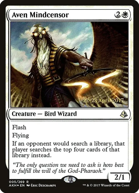 Aven Mindcensor, Magic card PAKH 5s — Amonkhet Promos set