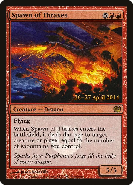 Engeance de Thraxes, carte Magic PJOU 112★ — extension Journey into Nyx Promos