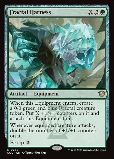 Fractal Harness, Magic card SOC 268 — Secrets of Strixhaven Commander set