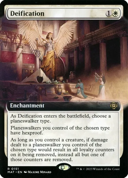 Déification, carte Magic MAT 151 — extension L'invasion des machines : le jour d'après