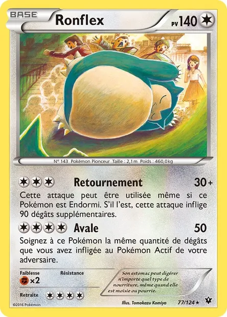 Ronflex, carte Pokémon FCO 77 — extension Impact des Destins