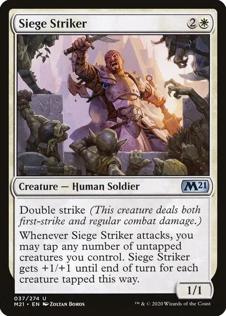 Siege Striker, Magic card M21 37 — Core Set 2021 set