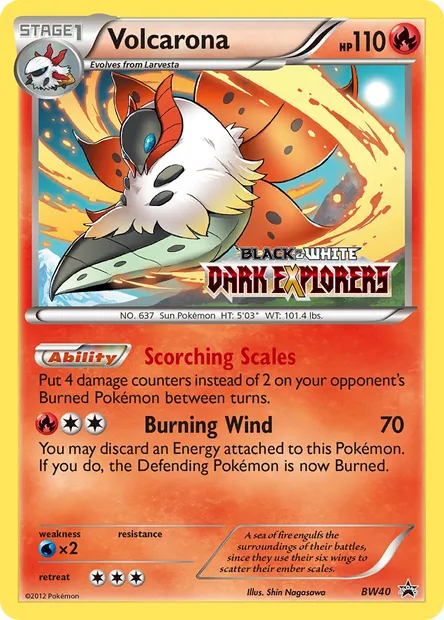 Volcarona, Pokémon card BW 40 — BW Black Star Promos set