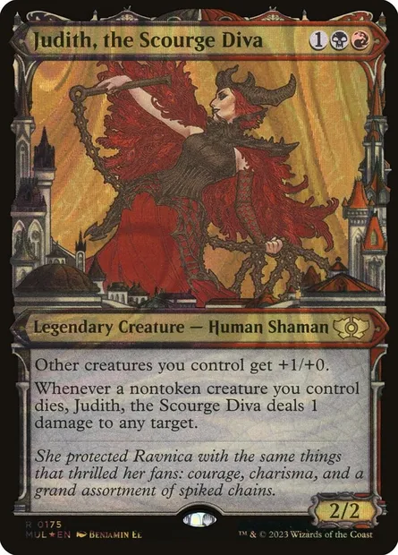 Judith, the Scourge Diva, Magic card MUL 175 — Multiverse Legends set